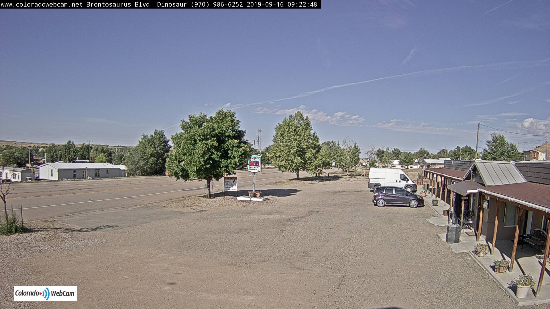 Dinosaur cam Brontosaurus Blvd, Dinosaur Colorado cam Terrace Motel Colorado cam
